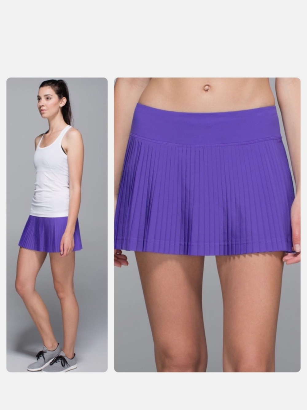 Lululemon Pleat To Street Skirt II Iris Flower Purple Sz 6